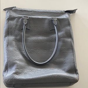 Grey Burberry work bag